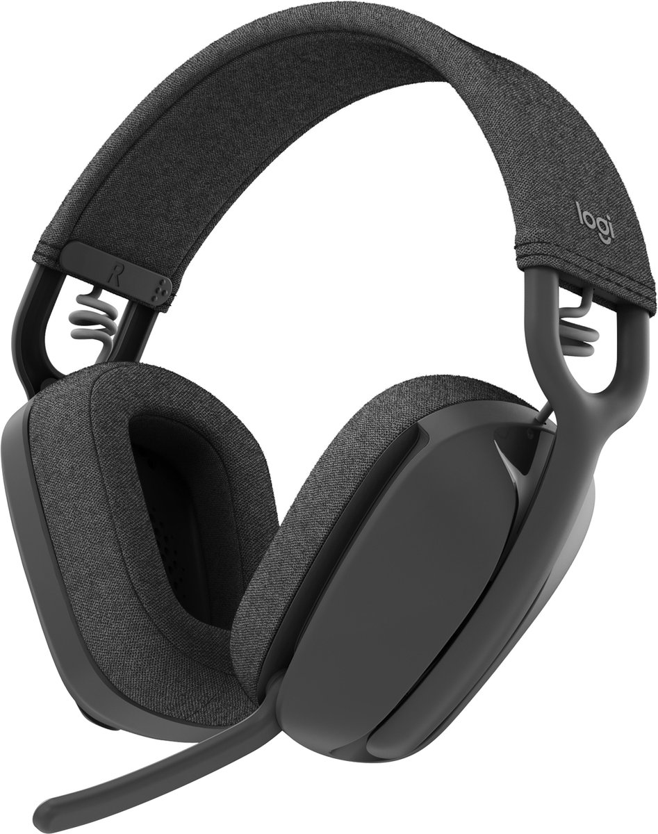 Logitech ZONE VIBE 100 Micro-casque supra-auriculaire Bluetooth Stereo graphite Suppression du bruit du microphone, Noise Cancelling volume réglable, mise en