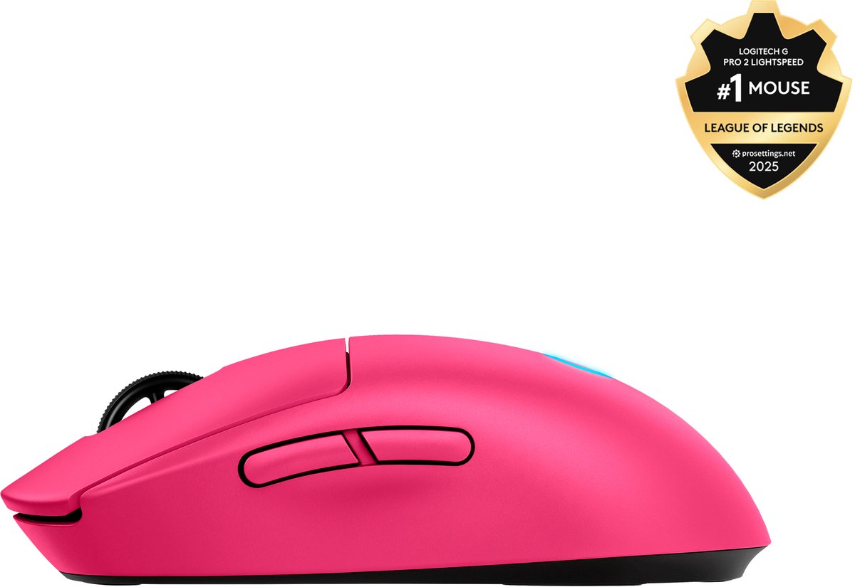Logitech G PRO 2 LIGHTSPEED - Gaming Mus - Optisk - 8 knapper - Pink