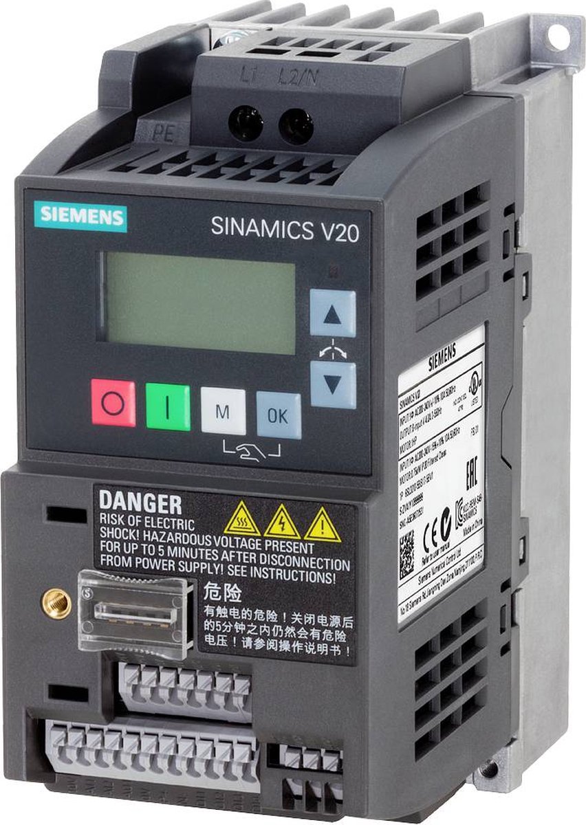 Siemens Convertisseur de base 6SL3210-5BB15-5UV1 0.55 kW monophasé 200 V, 240 V