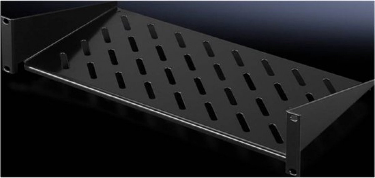 Rittal 5501.625 19 pouces Plaque de sol 2 UH montage fixe adapté à une baie de profondeur: à partir de 450 mm noir