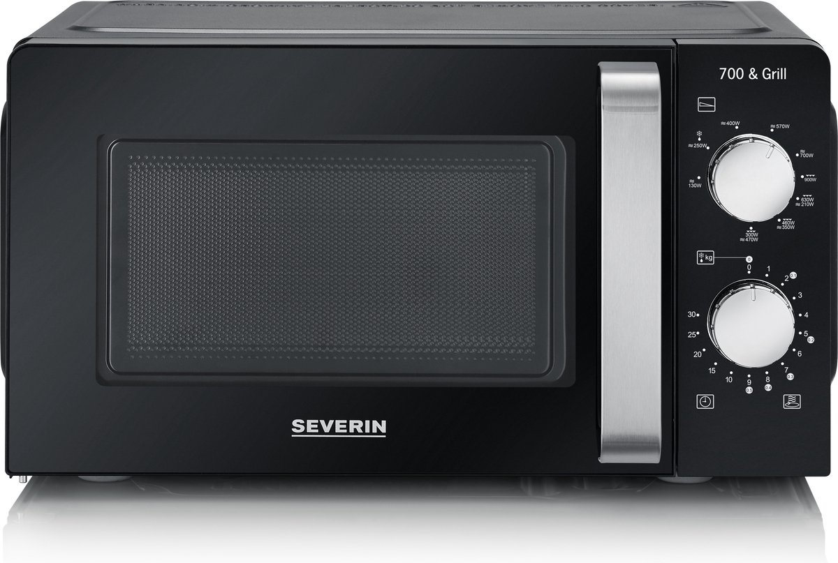 Severin 7781 Micro-ondes noir 700 W fonction minuteur, fonction grill
