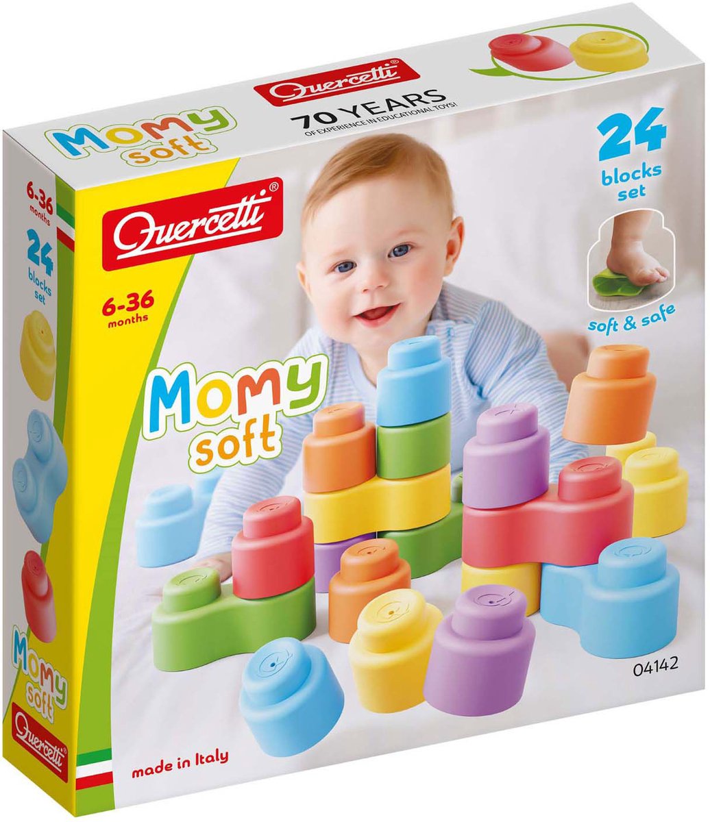 Quercetti Momy Soft - 24 soft building blocks