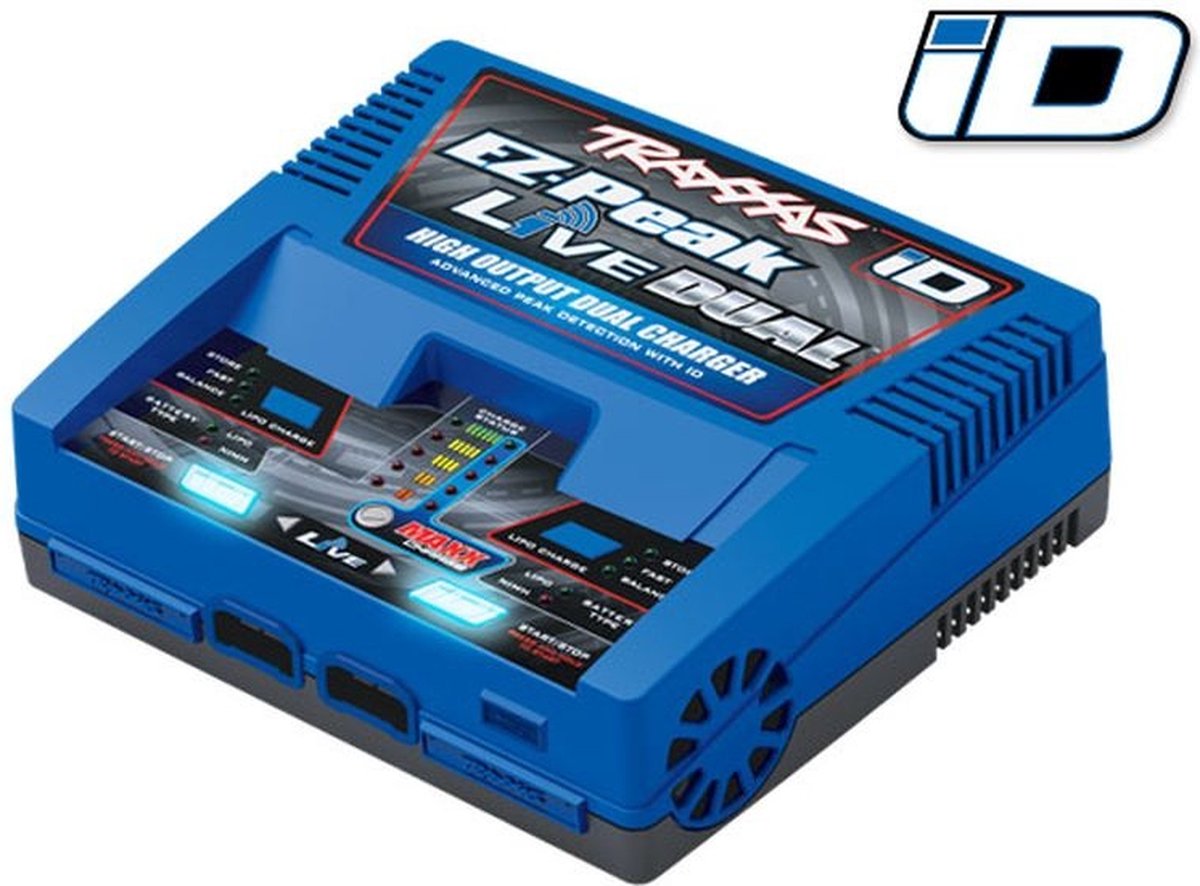 Traxxas EZ-Peak Live Dual Chargeur de modélisme 26 A Li-polymère, NiMH Coupure Miinus-Delta-U, Détection daccu, Surveillance de température