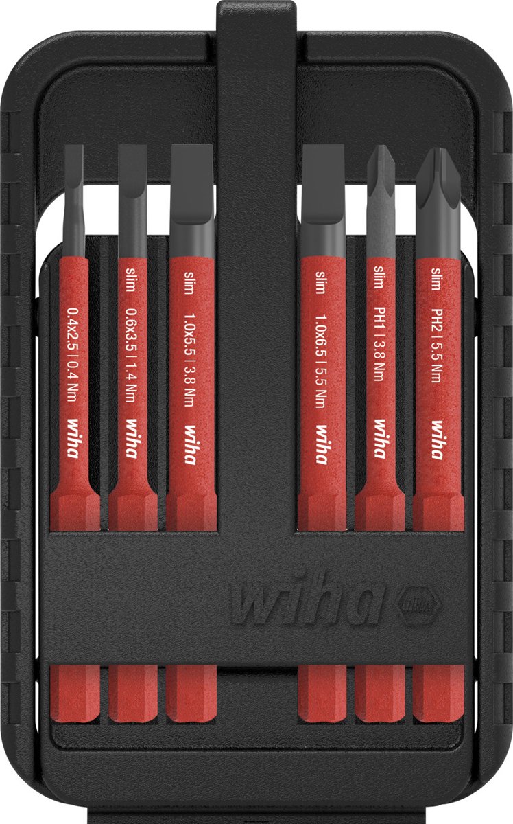 Wiha 43159 VDE Lots de lames de rechange 6 pièces vis à fente, cruciforme Phillips
