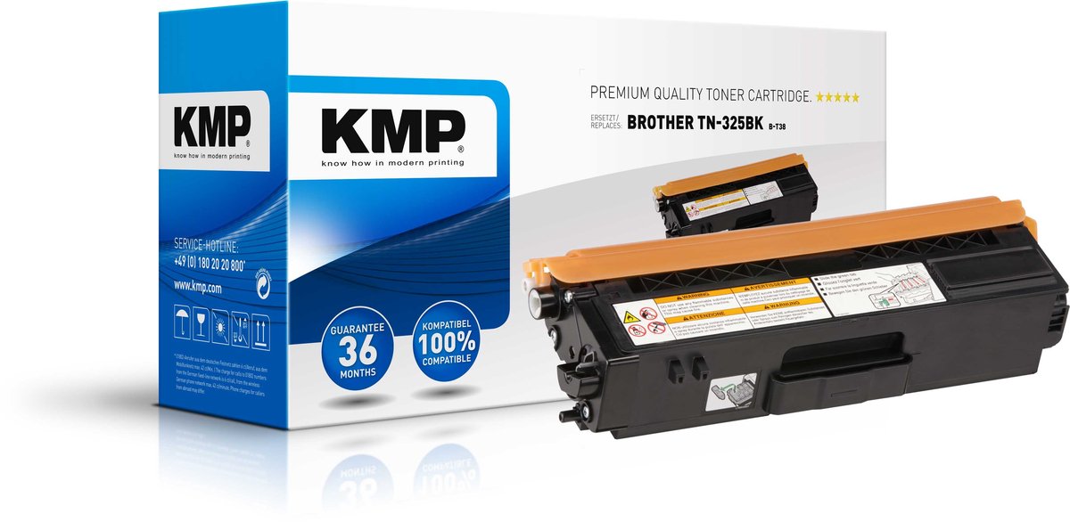 Cassette de toner KMP B-T38 remplace Brother TN-325BK, TN325BK compatible noir 4000 pages