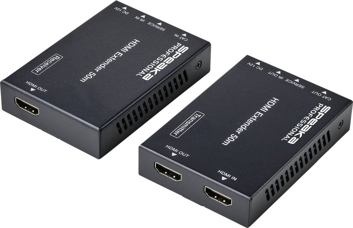 SpeaKa Professional SP-HDE-310 HDMI™ Prolongateur HDMI câble réseau RJ45 50 m