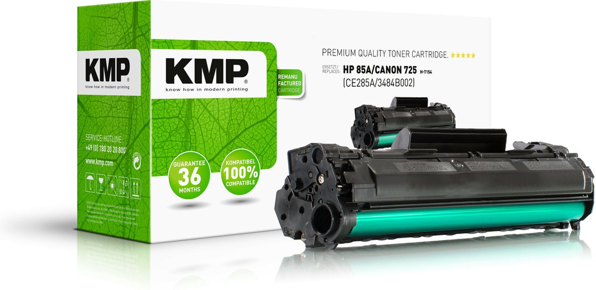Cassette de toner KMP H-T154 remplace Canon, HP 85A, CE285A compatible noir 1900 pages