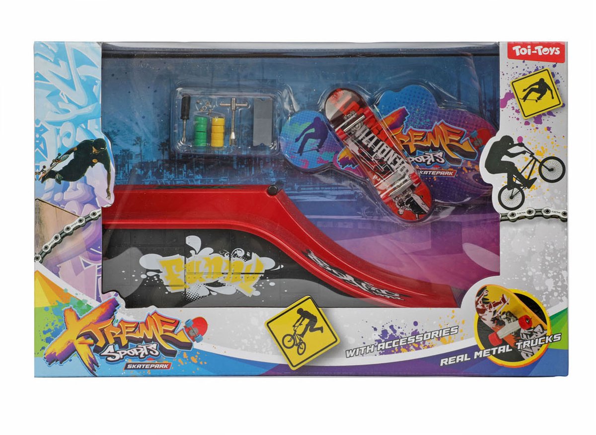 Toi-Toys Finger skateboard or BMX bike with skate track (Assorted)