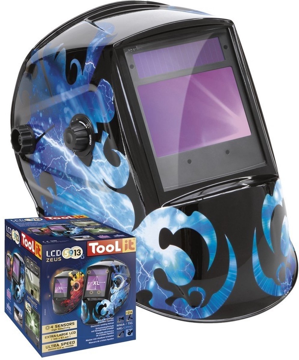 Toolit 5-9 / 9-13 G COSMIC 044104 Casque de soudeur noir, bleu