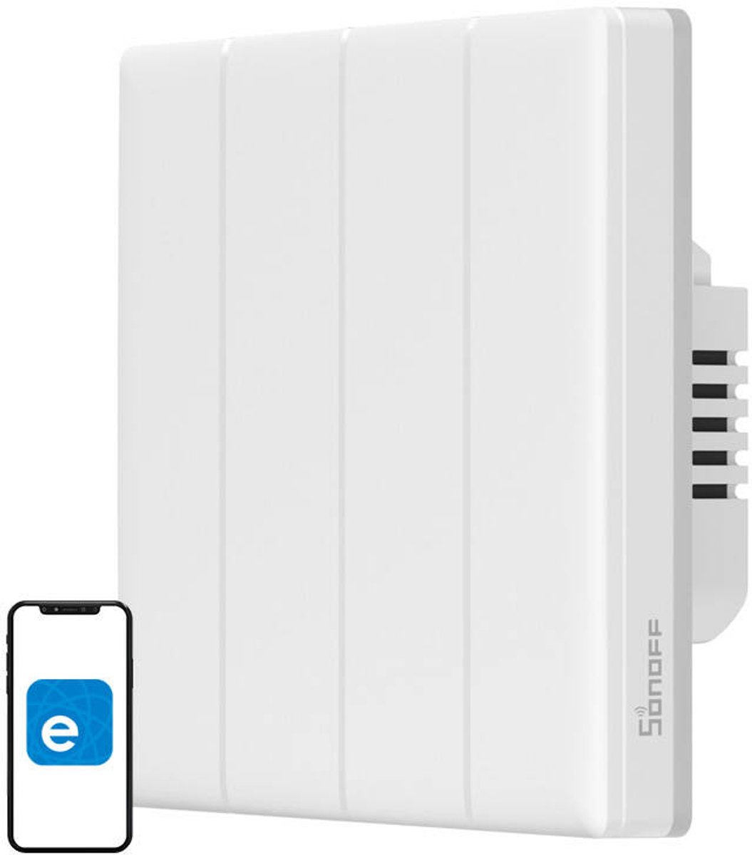 Sonoff TX T5 4C (4-channel) Wi-Fi smart touch wall switch.