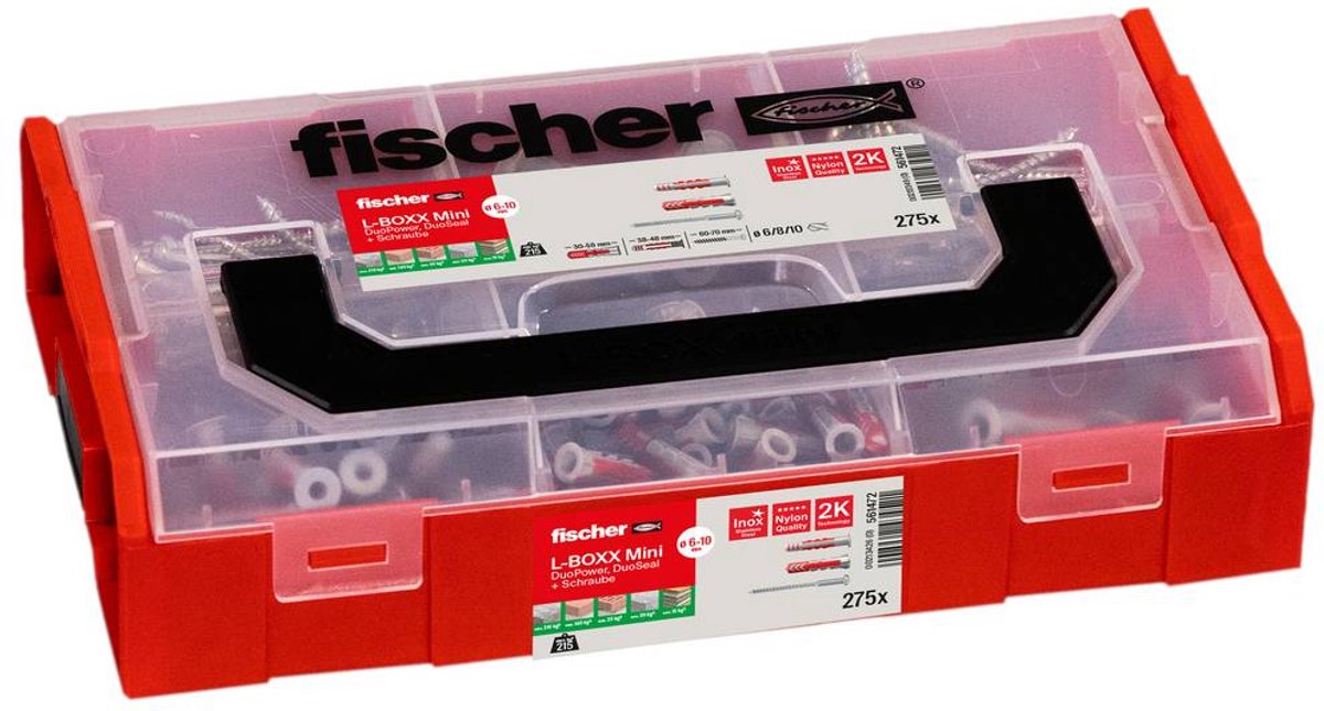 Fischer 561472 FIXtainer DuoPower / DuoSeal + S Boîte dassortiment de chevilles 210 parties