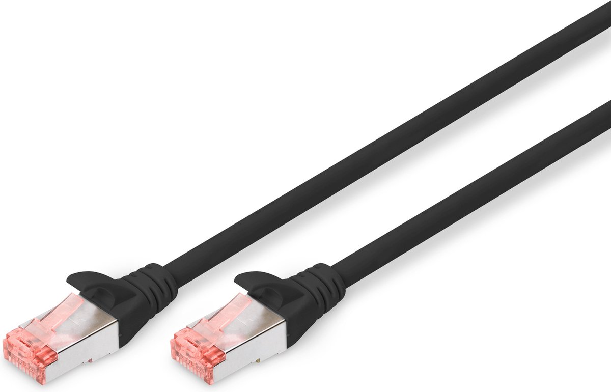 DIGITUS patch cable - 7 m - black - Sort - 7m