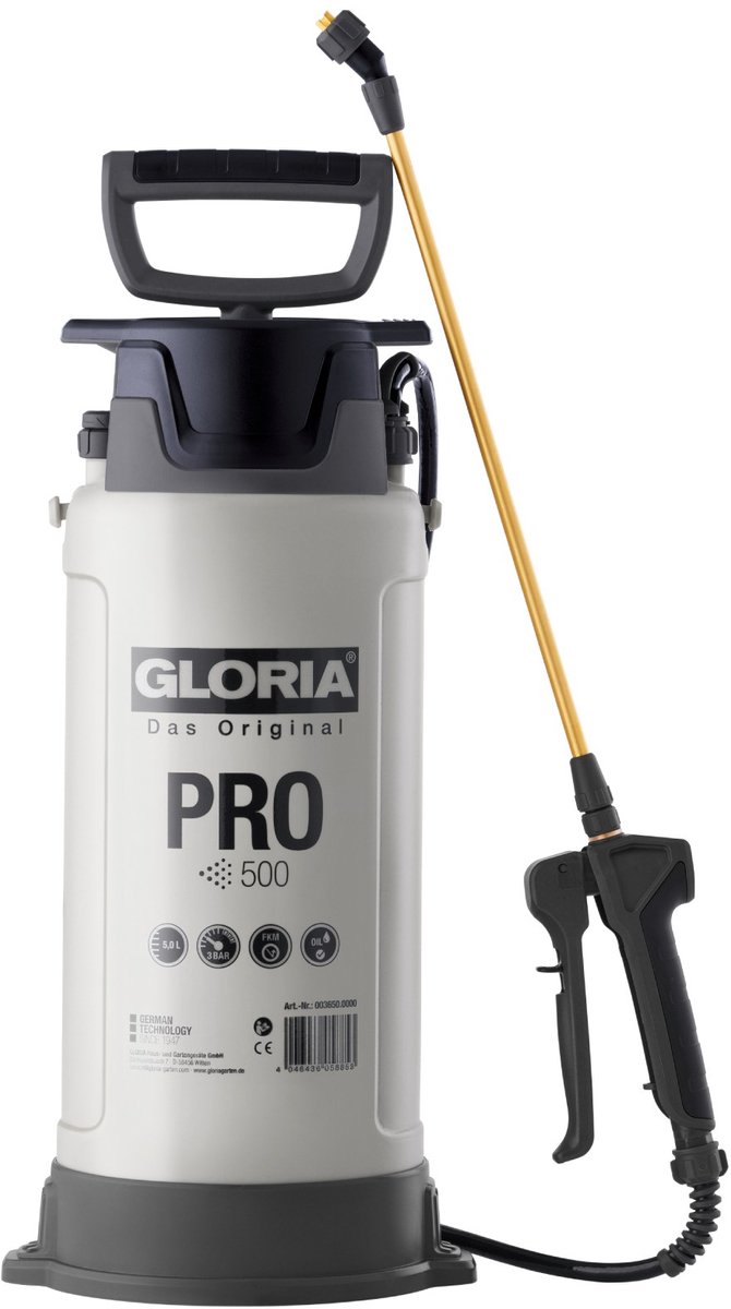 Gloria Haus und Garten 003650.0000 PRO 500 Pulvérisateur 5 l