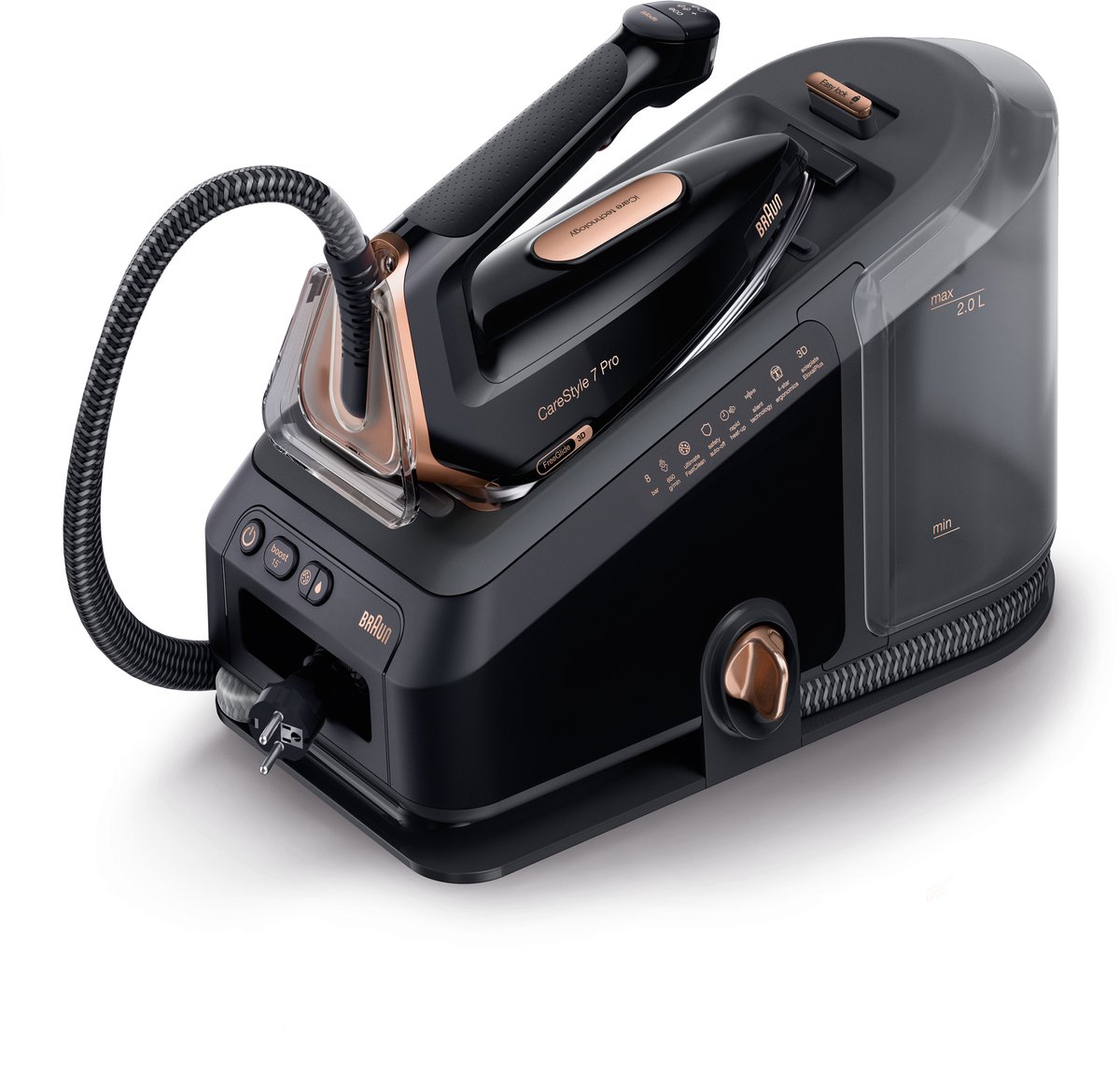 Braun CareStyle 7 Pro IS7286 BK IS7286 BK Centrale vapeur 2700 W noir-marron