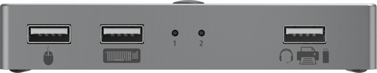 Commutateur KVM Hama 2+2 ports HDMI USB 4096 x 2160 Pixel