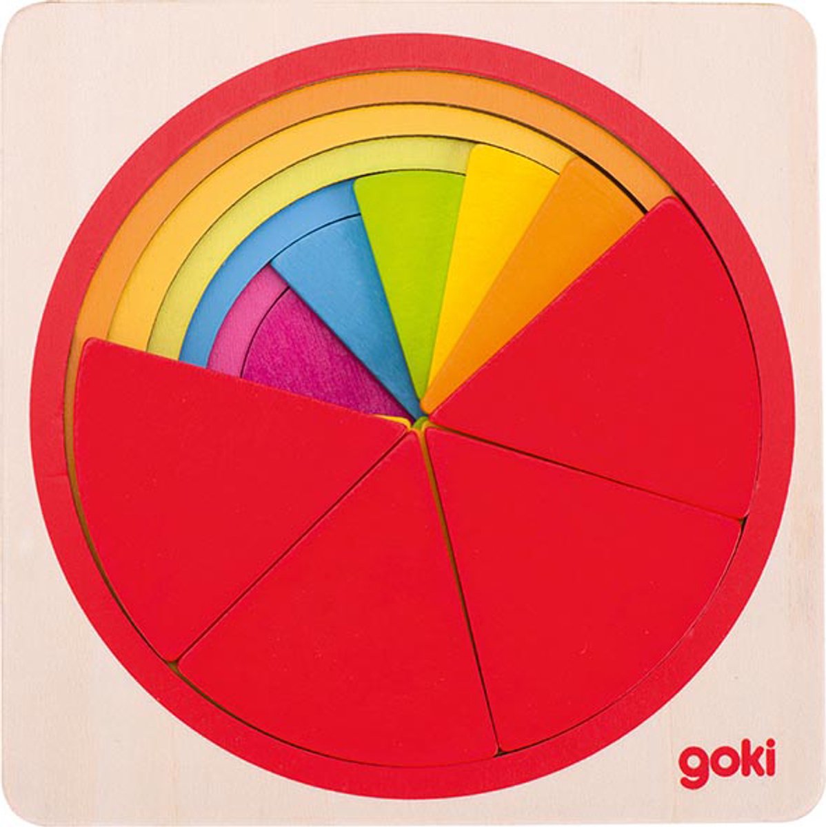 Goki Wooden Layer Puzzle Circle 21pcs. Wood