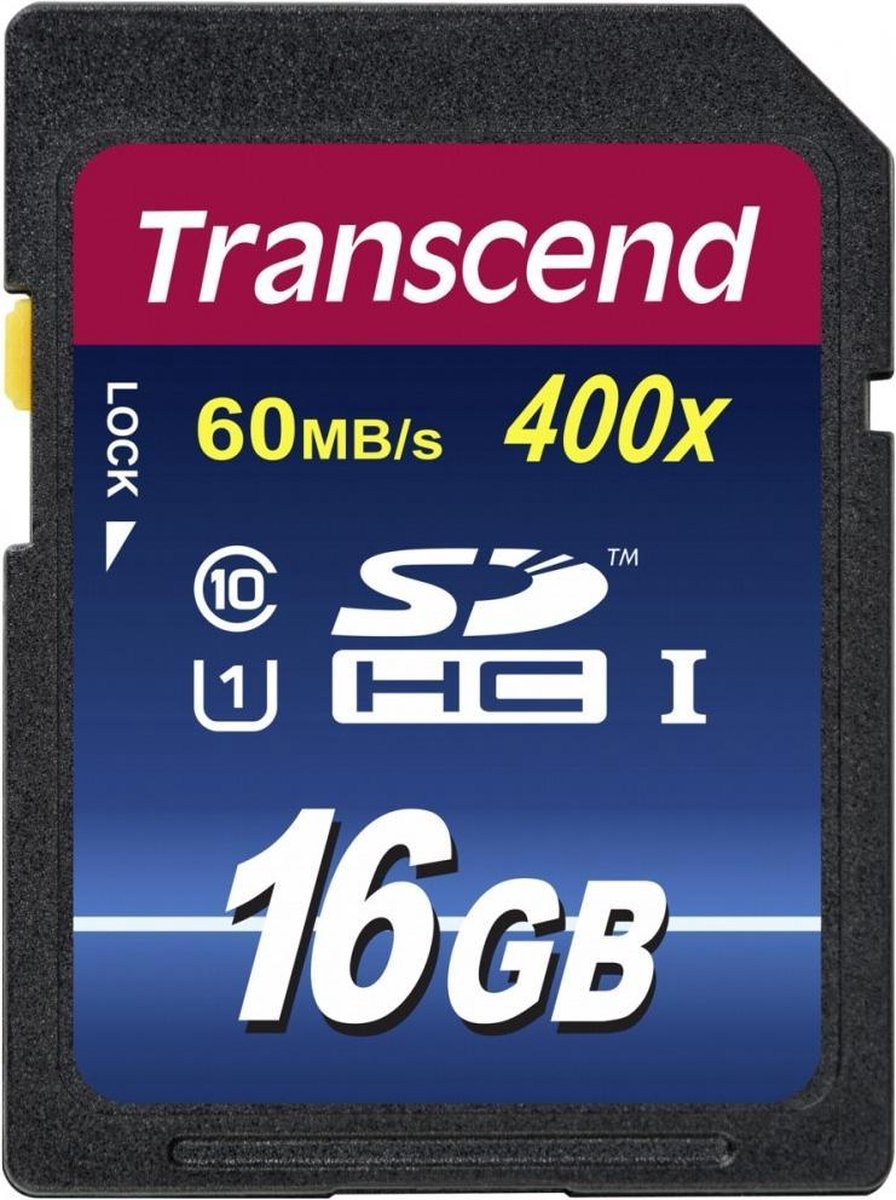 Carte SDHC Transcend Premium 400 16 GB Class 10, UHS-I