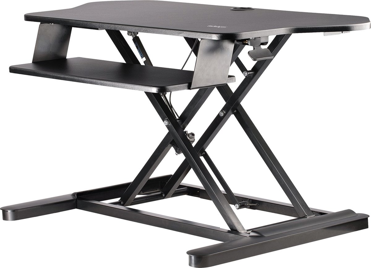 StarTech.com Corner Sit Stand Desk Converter with Keyboard Tray