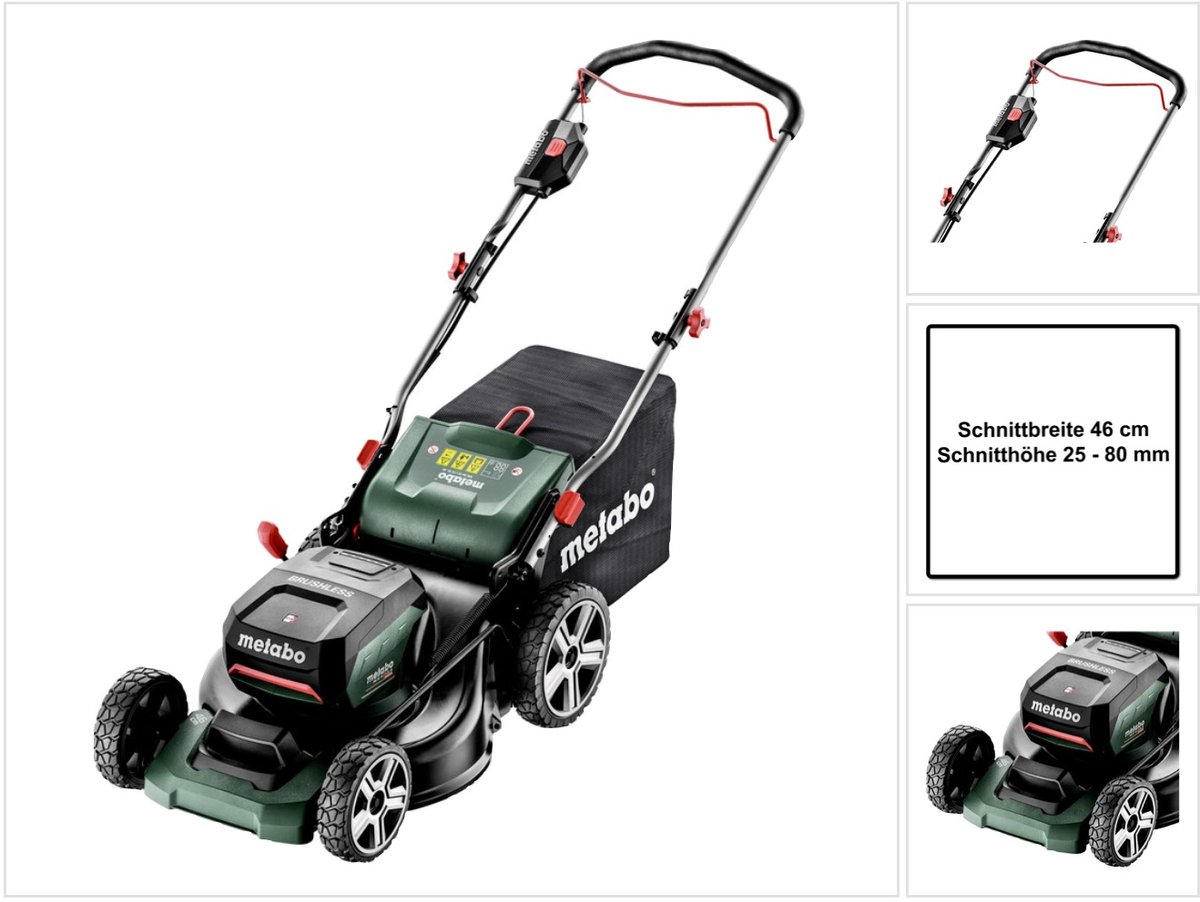 Metabo Elplæneklipper RM 36-18 LTX BL 46 - lawn mower - electric - cordless