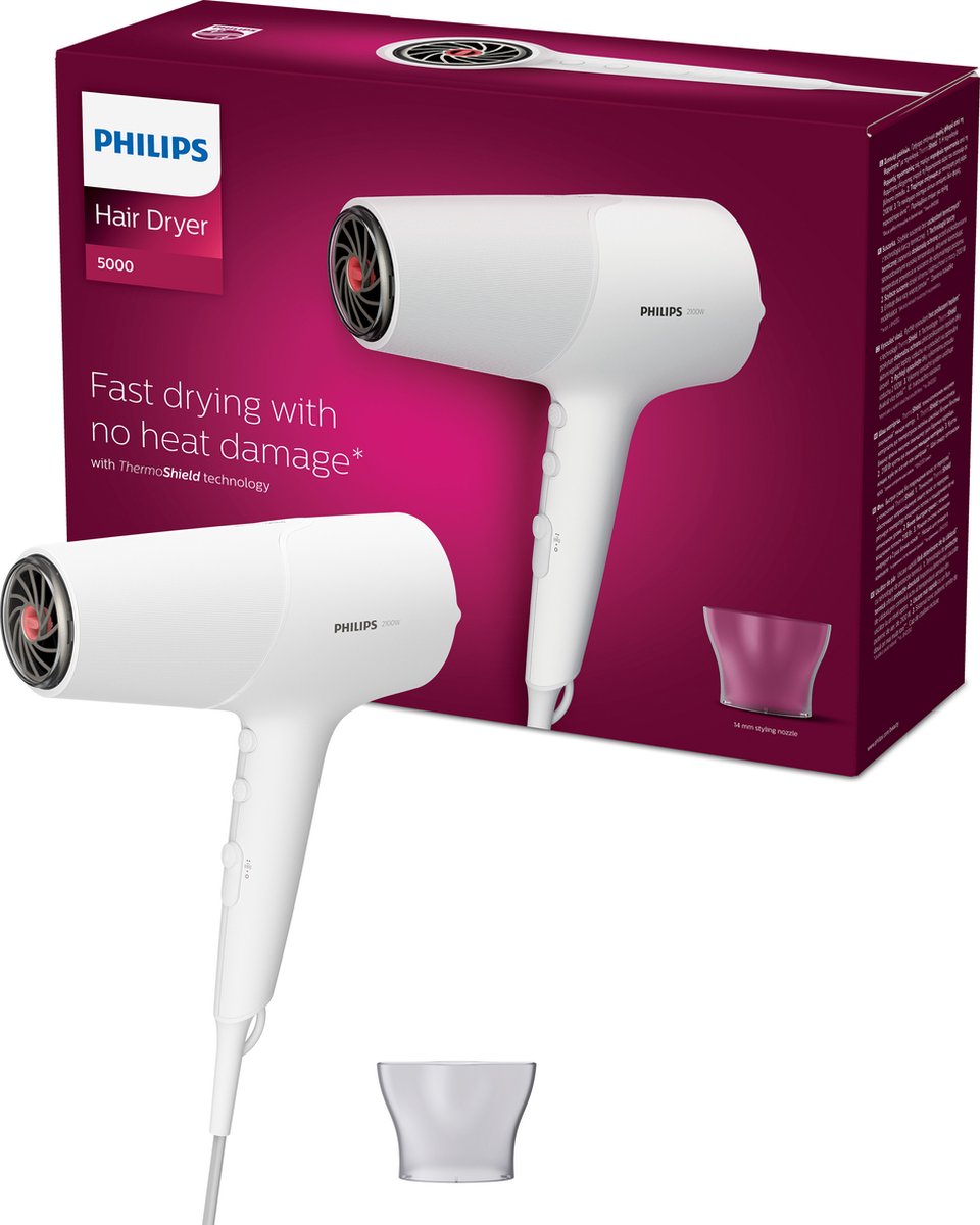 Philips Hårtørrer 5000 Series - 2100 W