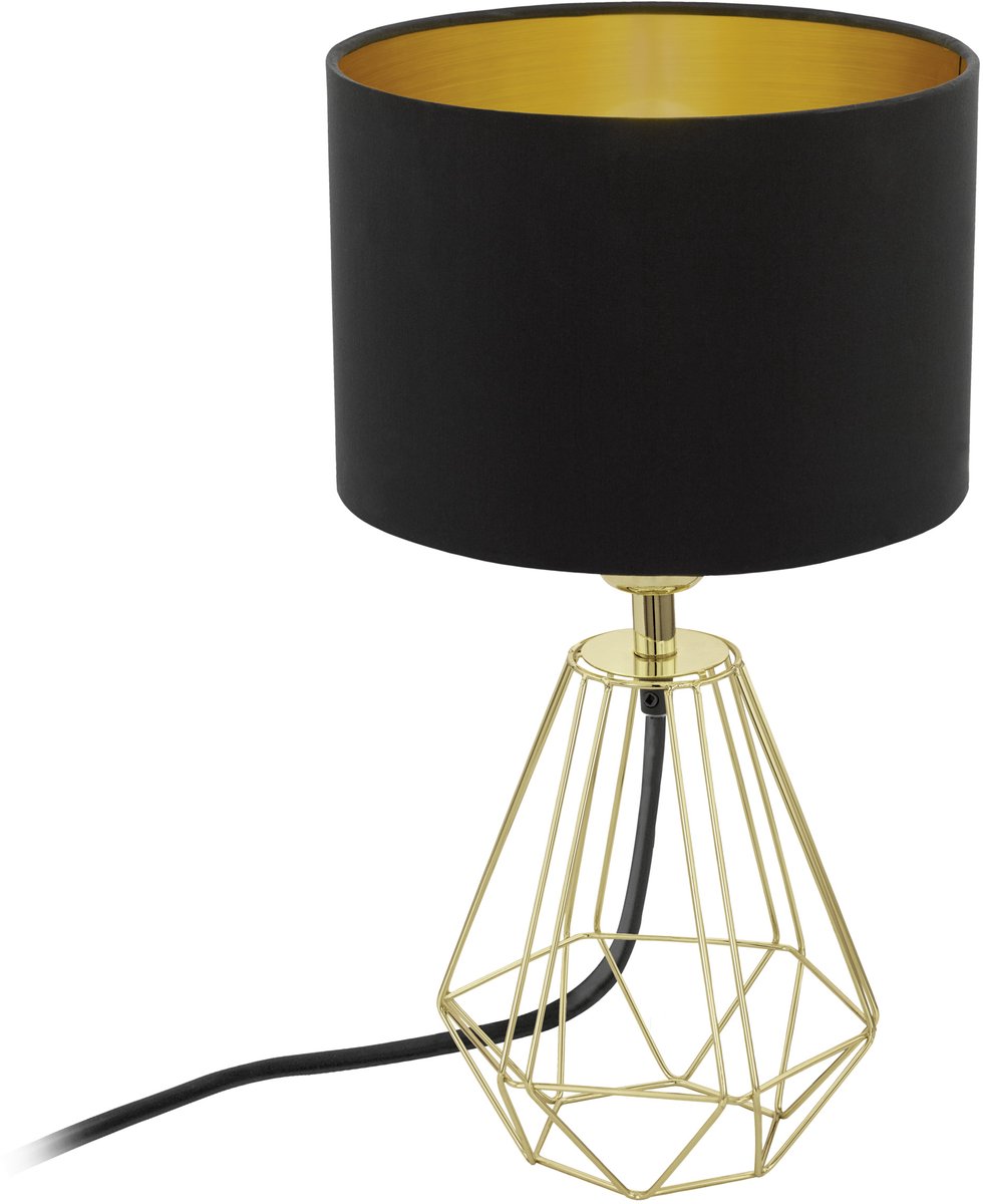 EGLO CARLTON 2 bordlampe, sort/guld