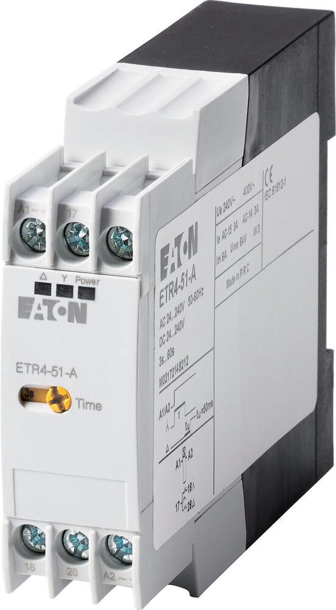 Eaton 031884 ETR4-51-A Relais temporisé multifonction 1 pc(s) Plage temporelle: 3 - 60 s 2 NO (T)