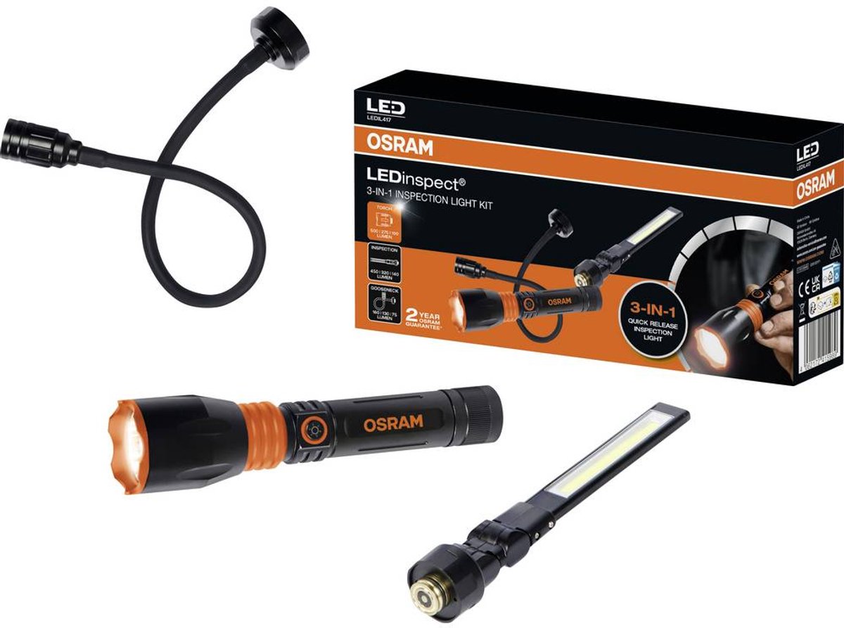 Osram Automotive LEDIL417 LEDinspect 3-IN-1 INSPECTION LIGHT LED Lampe de travail 500 lm