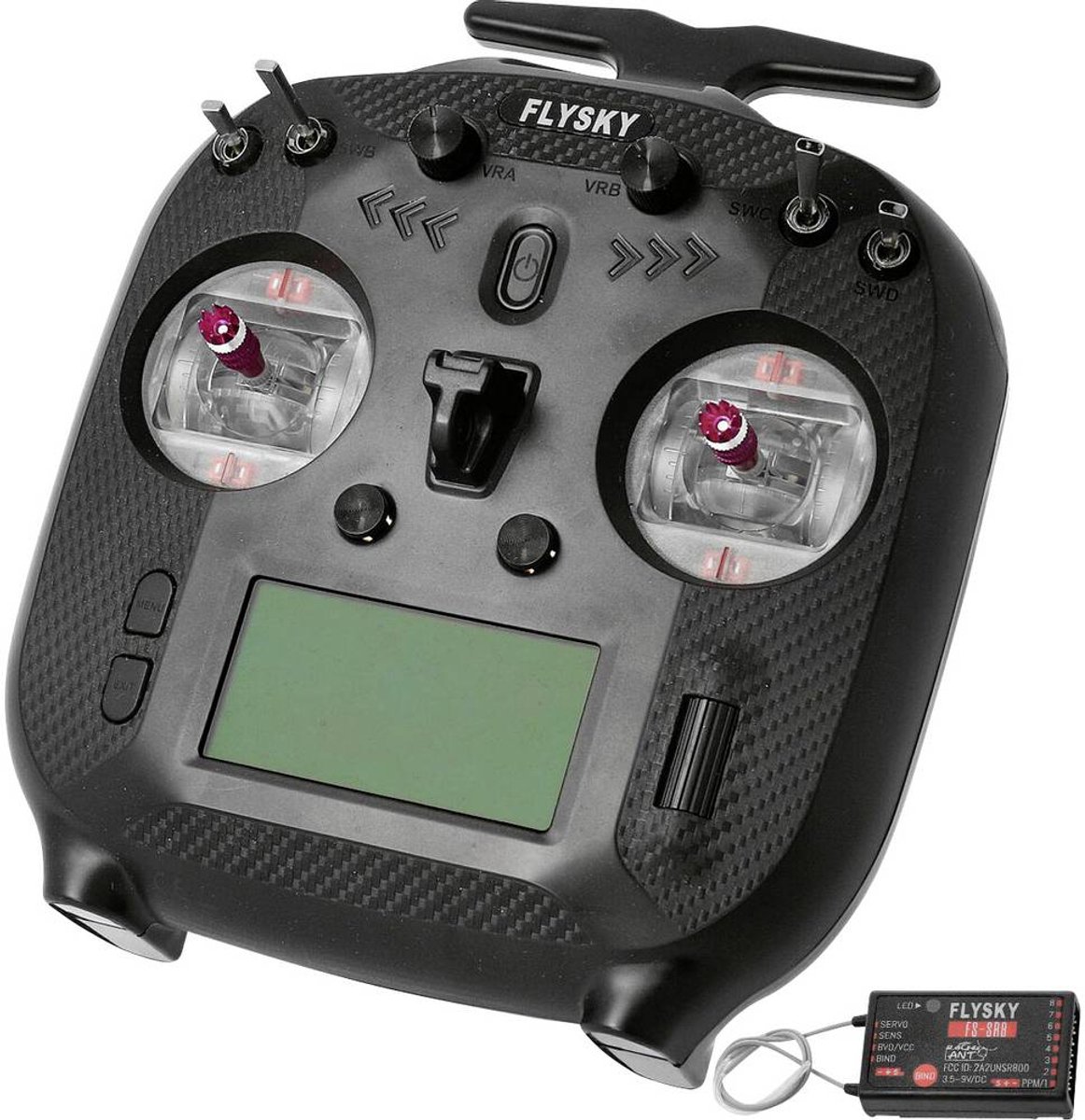 FlySky FS-ST8 Radiocommande manuelle 2,4 GHz Nombre de canaux: 10 avec récepteur