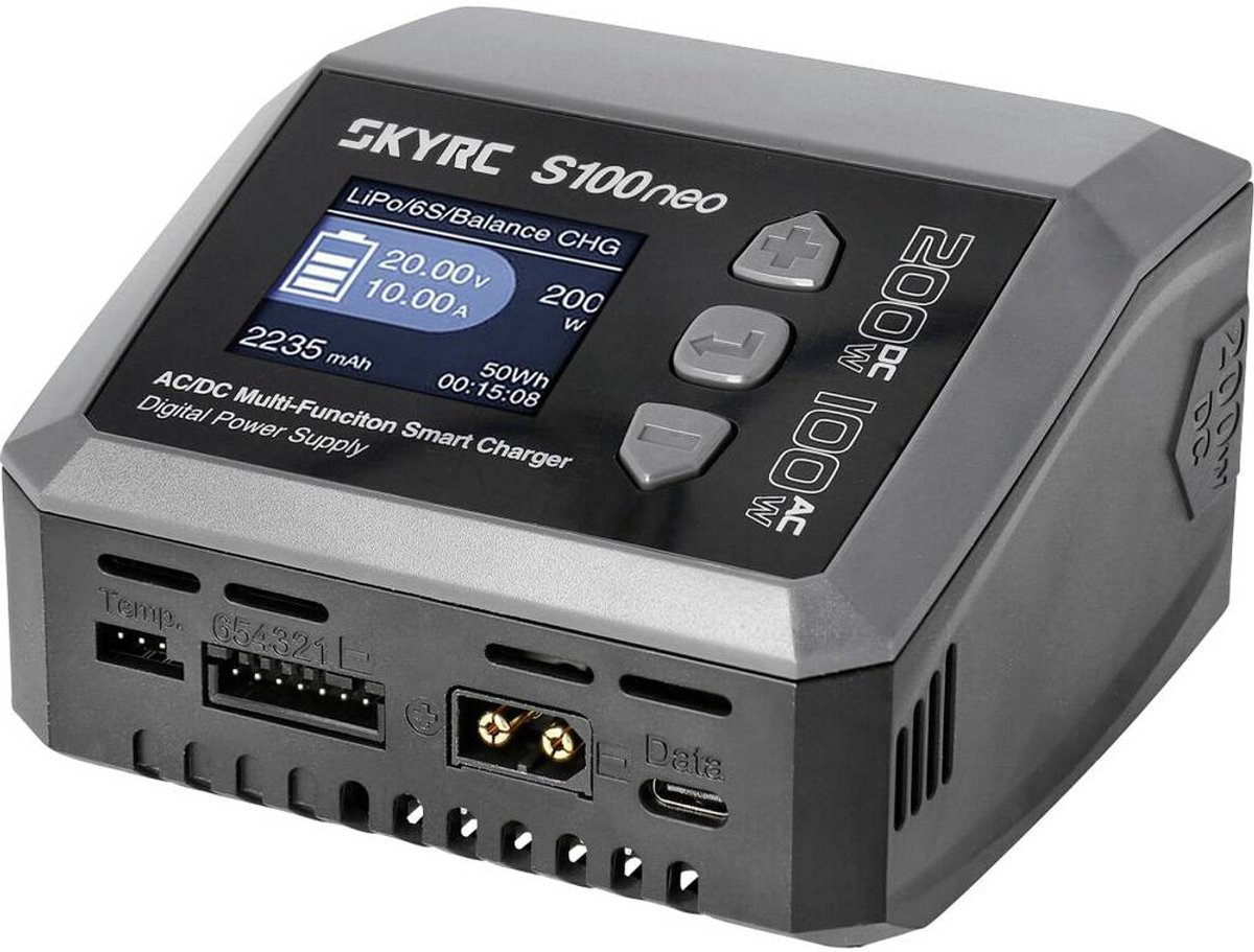 SKYRC S100 Neo Chargeur de modélisme 12 A plomb, LiFePO, LiHV, Li-ion, Li-polymère, NiCd, NiMH