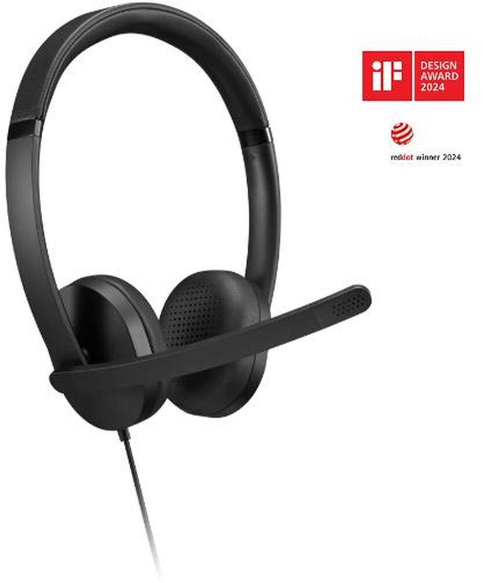 Lenovo 4XD1P83425 Micro-casque supra-auriculaire Bluetooth, sans fil, filaire Stereo noir volume réglable