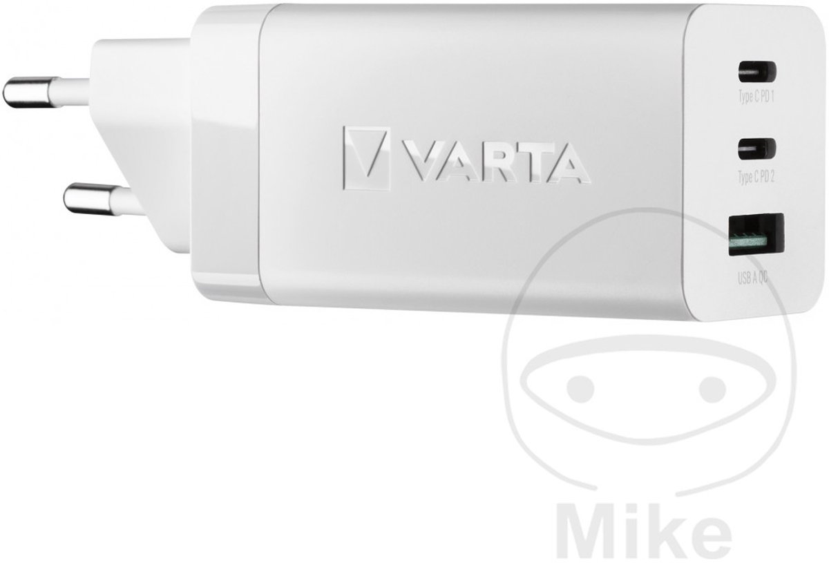 Varta High Speed Charger 65W Chargeur USB 65 W 1x USB-A, 2x USB-C® multicolore intérieure