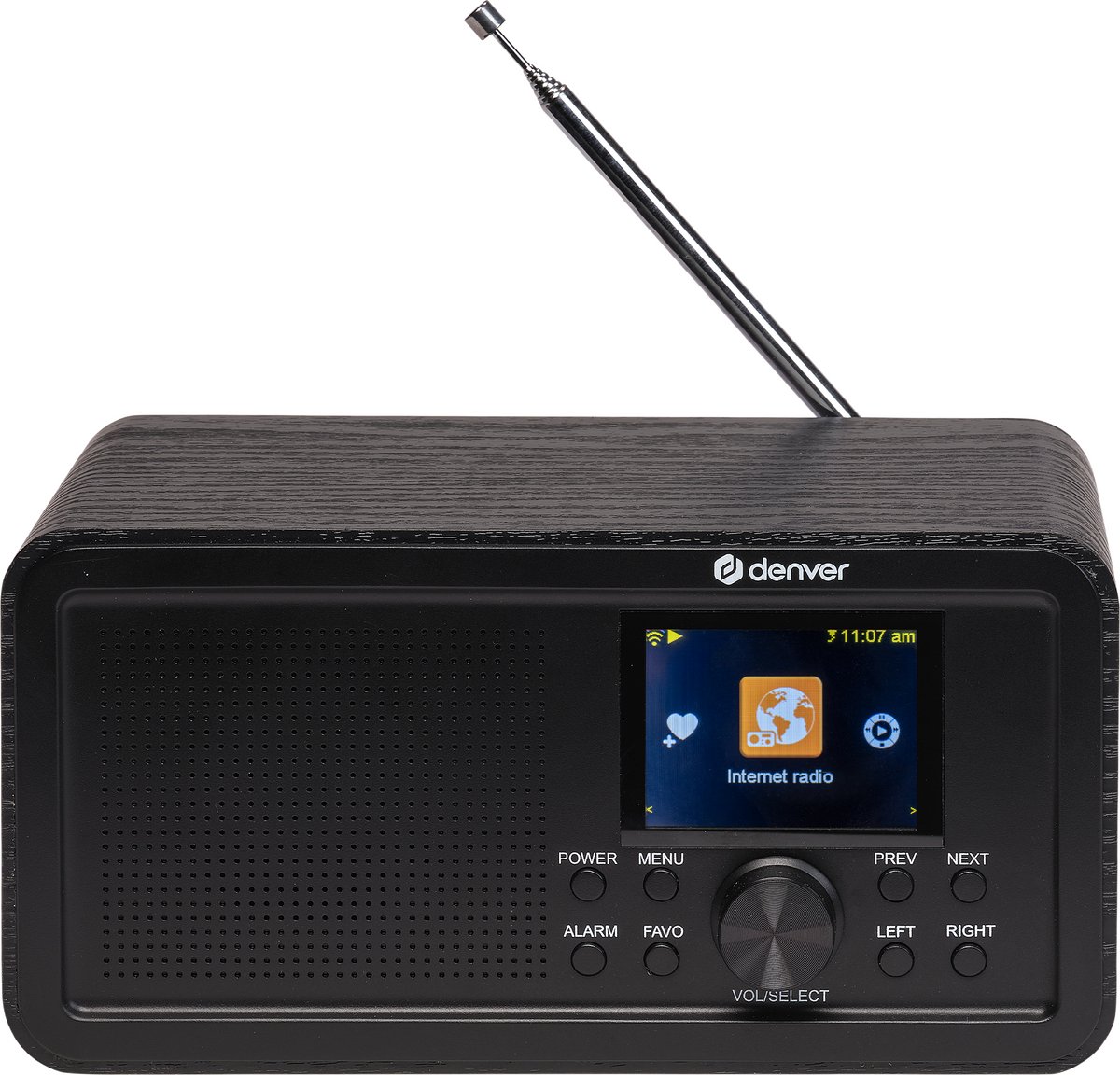Denver DIR-200 Radio de table Internet DAB+, FM, Internet radio internet, FM, Bluetooth, DAB+, WiFi fonction réveil noir