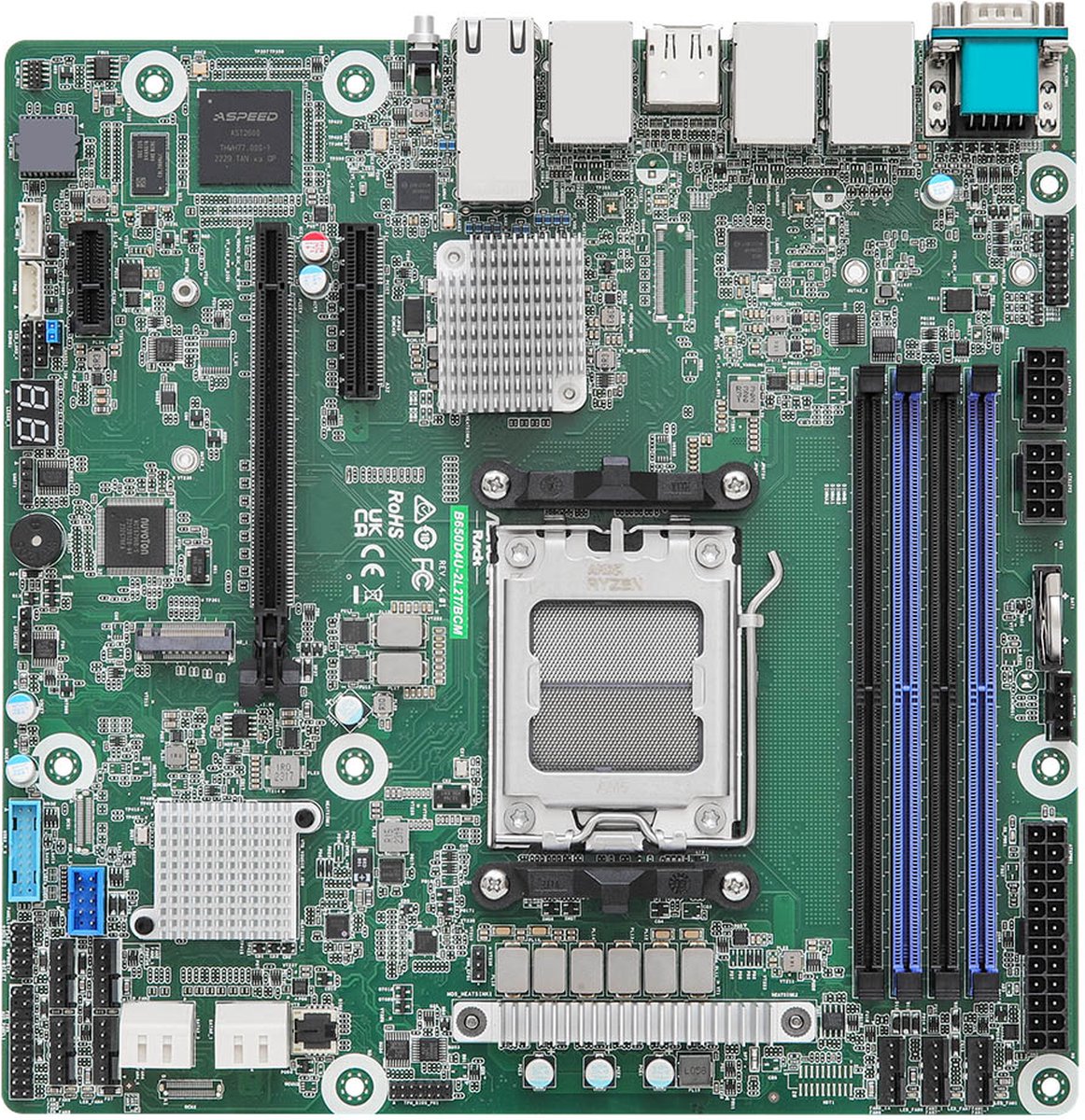 Carte mère ASRock B650D4U-2L2T/BCM Socket (PC) AMD® AM5 Facteur de forme (détails) Micro-ATX Chipset de la carte mère AMD® B650