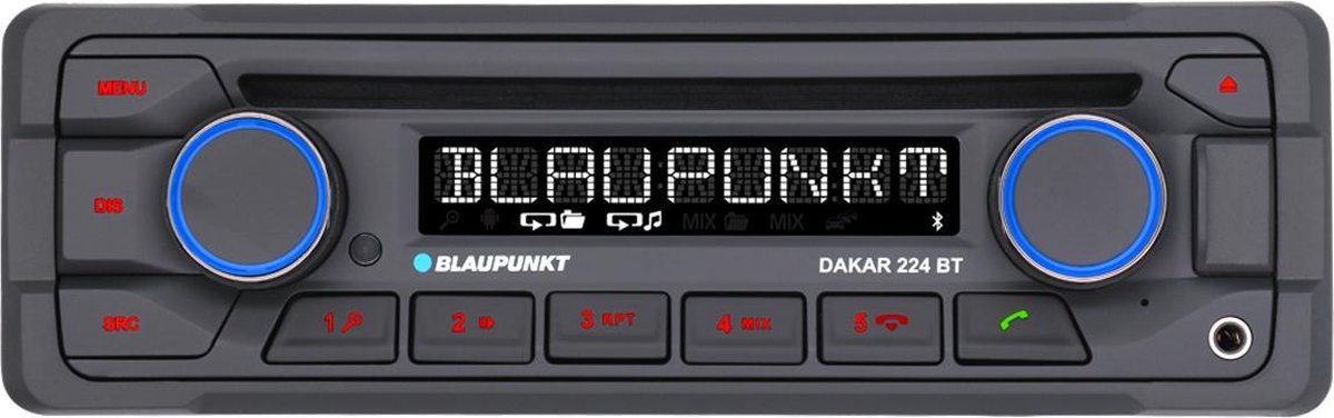 Blaupunkt Dakar 224 BT Autoradio port pour commande au volant, kit mains libres bluetooth, avec télécommande