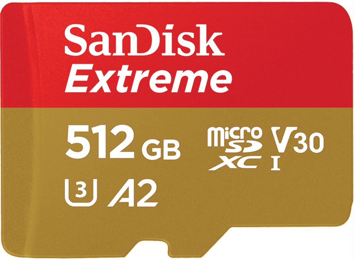 SanDisk Extreme Carte microSDHC 512 GB Class 10 UHS-I résistance aux chocs, étanche
