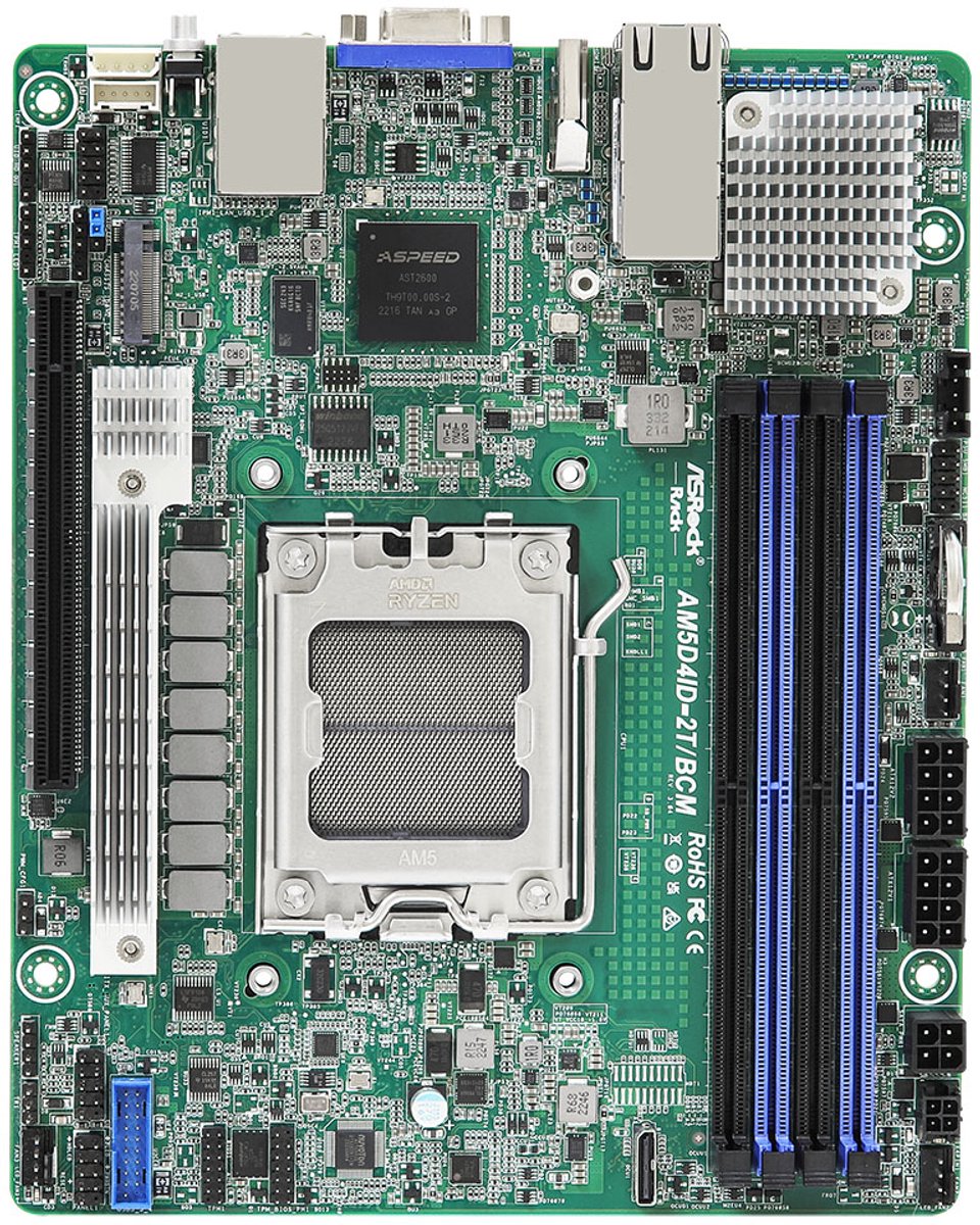 Carte mère ASRock AM5D4ID-2T/BCM Socket (PC) AMD® AM5 Facteur de forme (détails) Mini-ITX