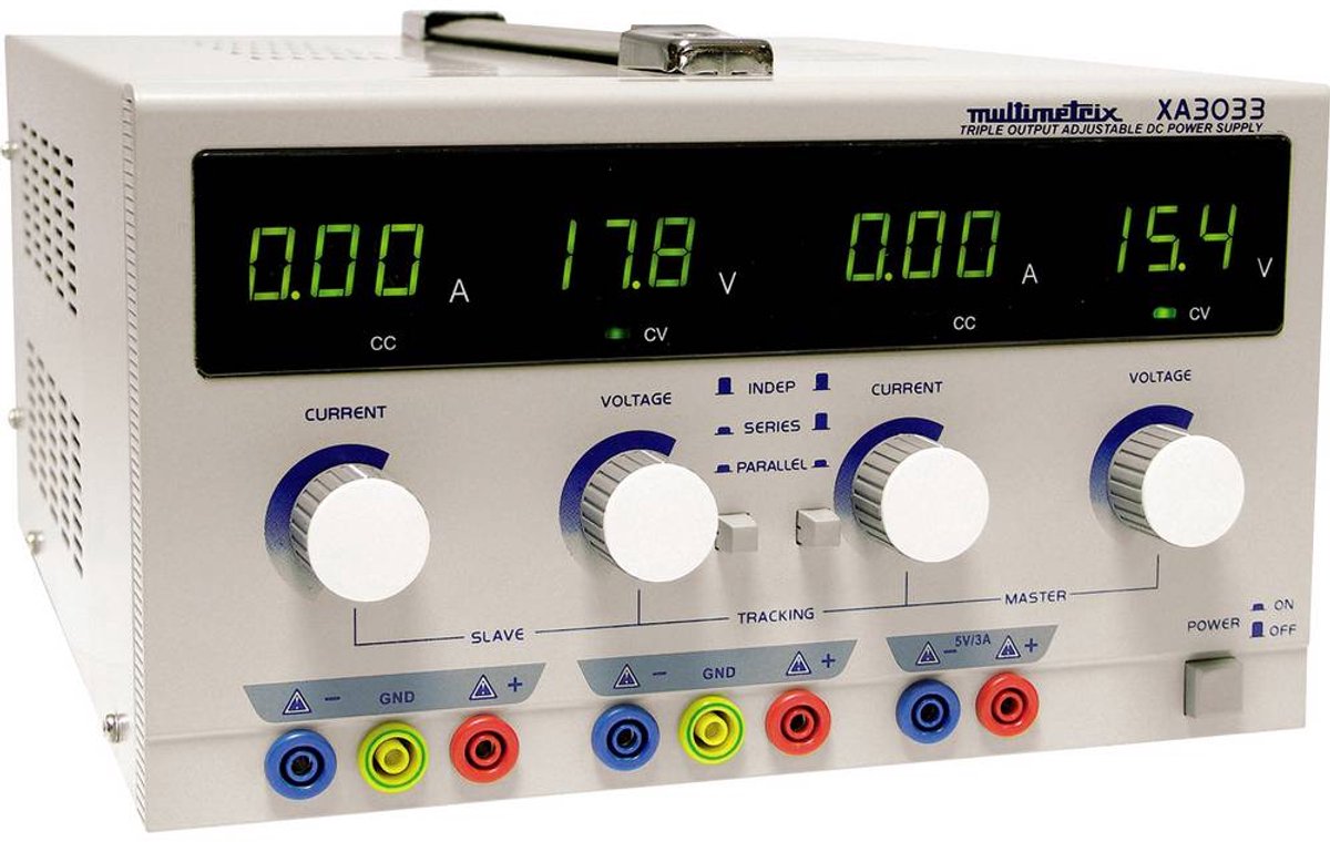 Alimentation de laboratoire réglable Multimetrix XA 3033 0 - 30 0 mA - 3 A OVP Nbr. de sorties 3 x