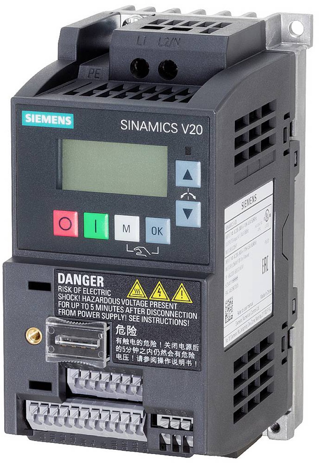 Siemens Convertisseur de fréquence 6SL3210-5BB11-2BV1 0.12 kW monophasé 200 V, 240 V