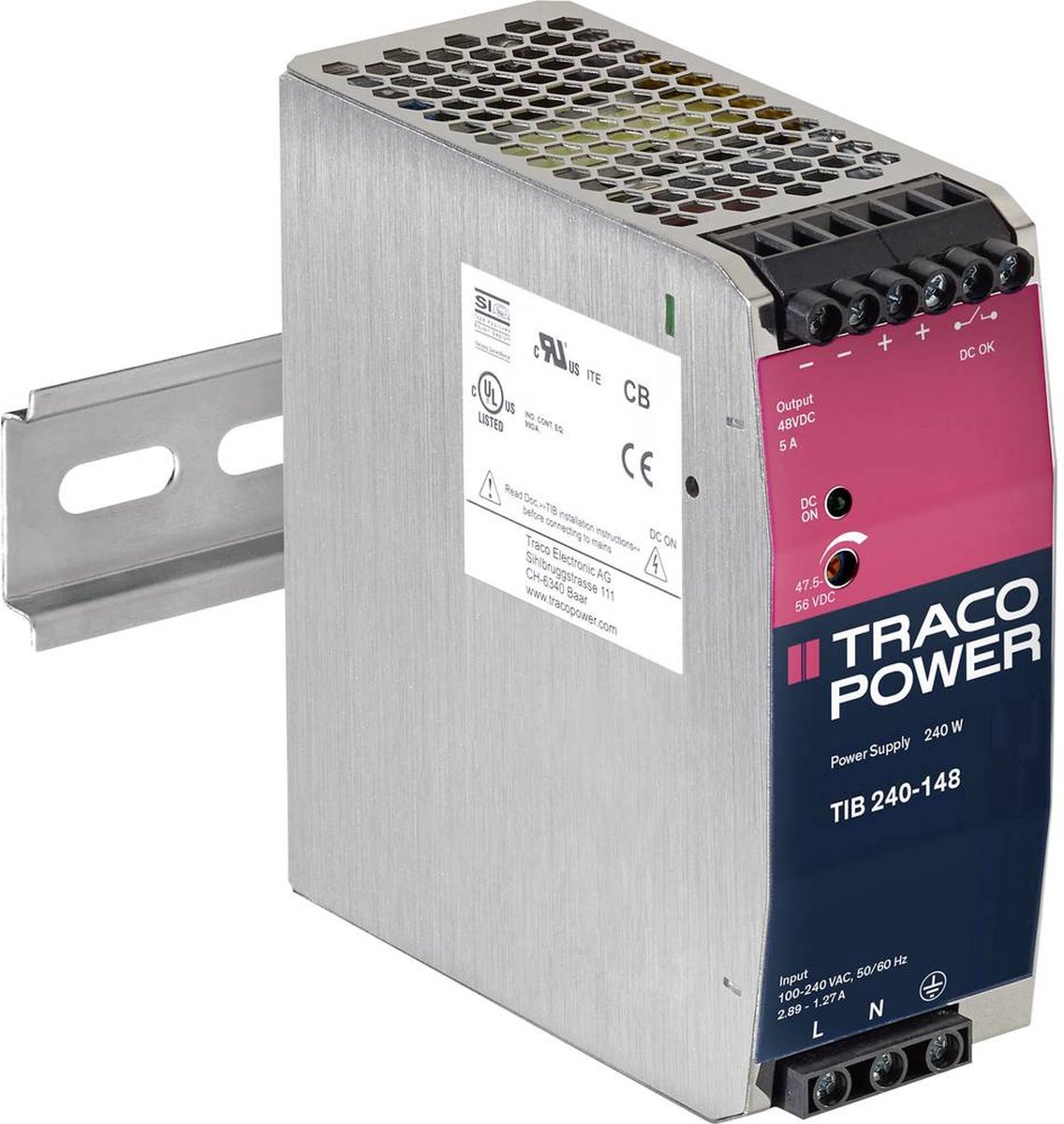 Alimentation rail DIN TracoPower TIB 240-148 +48.0 V/DC 5000 mA 240 W 1 x