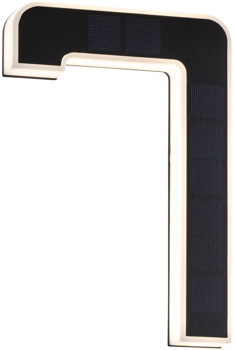 Paulmann 79848 4000870798485 Eclairage solaire pour numéro de maison CEE: A (A - G) 0.20 W blanc chaud noir
