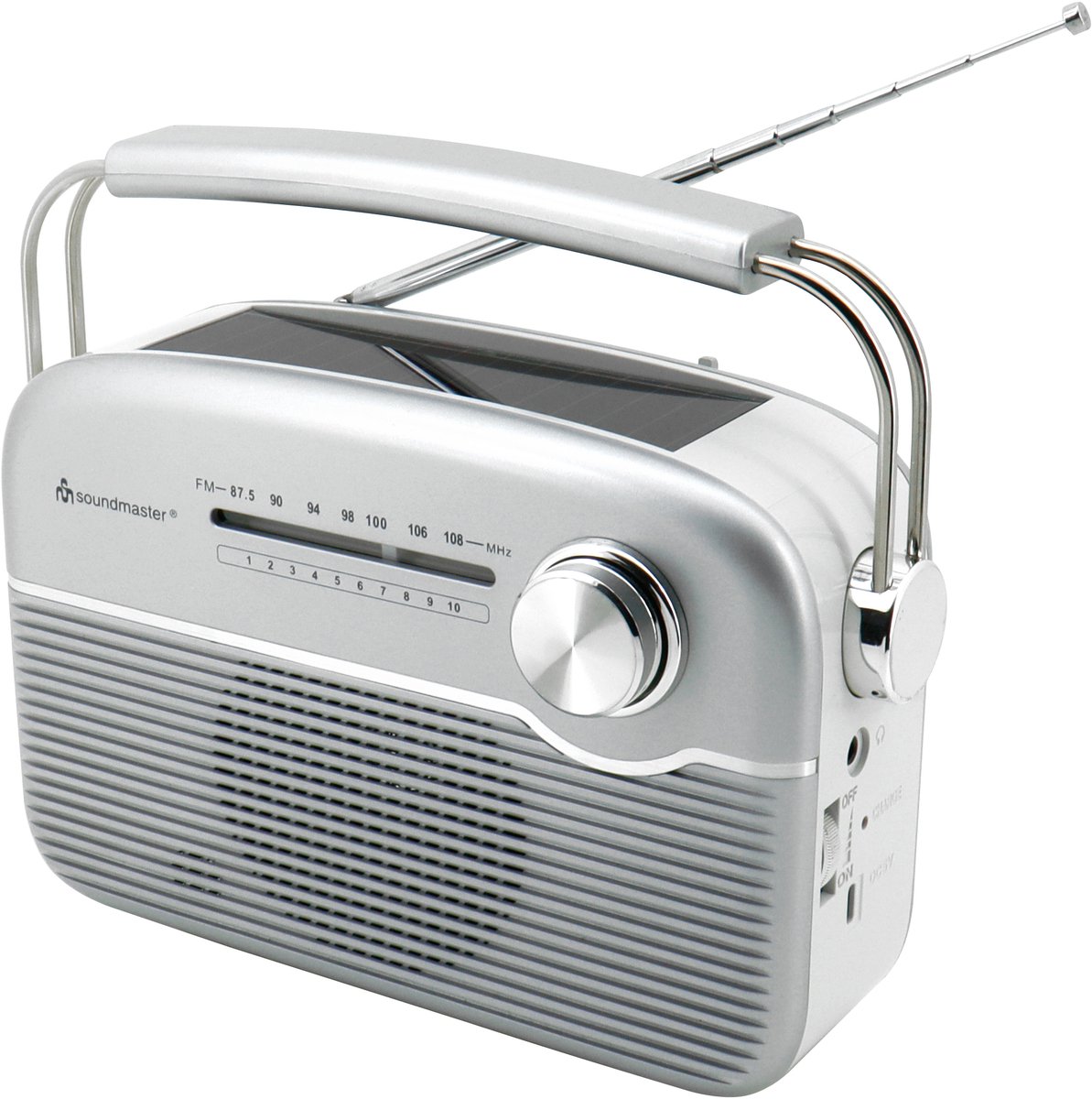 soundmaster TR480SI Radio sans fil FM FM panneau solaire argent