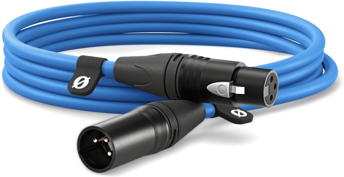 Rode XLR3M-B XLR Câble de liaison 3 m bleu