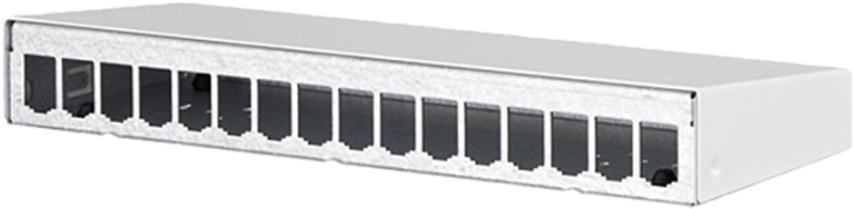 Metz Connect 130861-1602-E 16 ports Panneau de brassage 483 mm (19) non équipé blanc non équipé