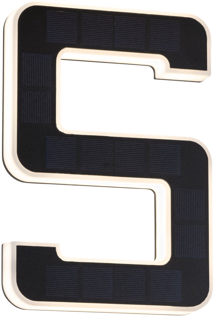 Paulmann 79846 4000870798461 Eclairage solaire pour numéro de maison CEE: A (A - G) 0.20 W blanc chaud noir
