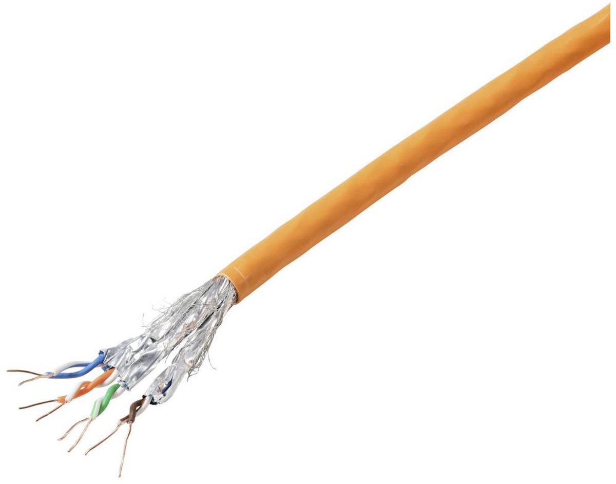 TRU COMPONENTS Câble réseau CAT 6a S/FTP 4 x 2 x 0.24 mm² orange 305 m