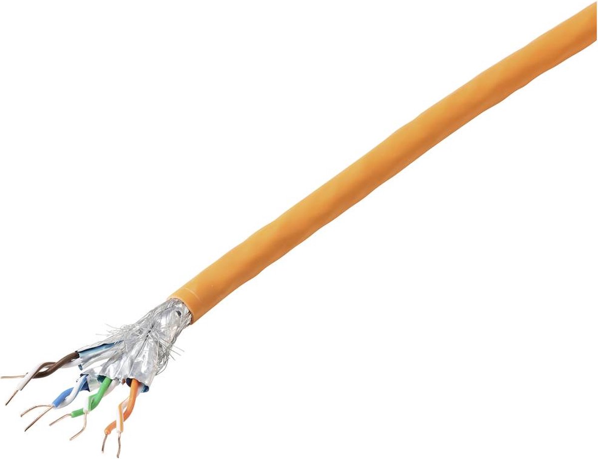 TRU COMPONENTS Câble réseau CAT 7 S/FTP 4 x 2 x 0.24 mm² Certifié CR-Dca orange 305 m
