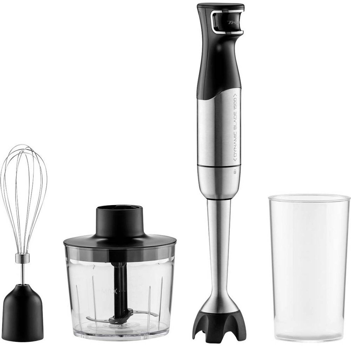 Trisa Dynamic Blade 1500 Mixeur plongeant 1500 W noir, argent