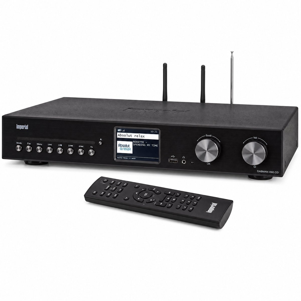 Imperial DABMAN i560 CD Ampli-tuner stéréo 2x30 W noir Lecteur CD, DAB+, Bluetooth®, USB, WiFi