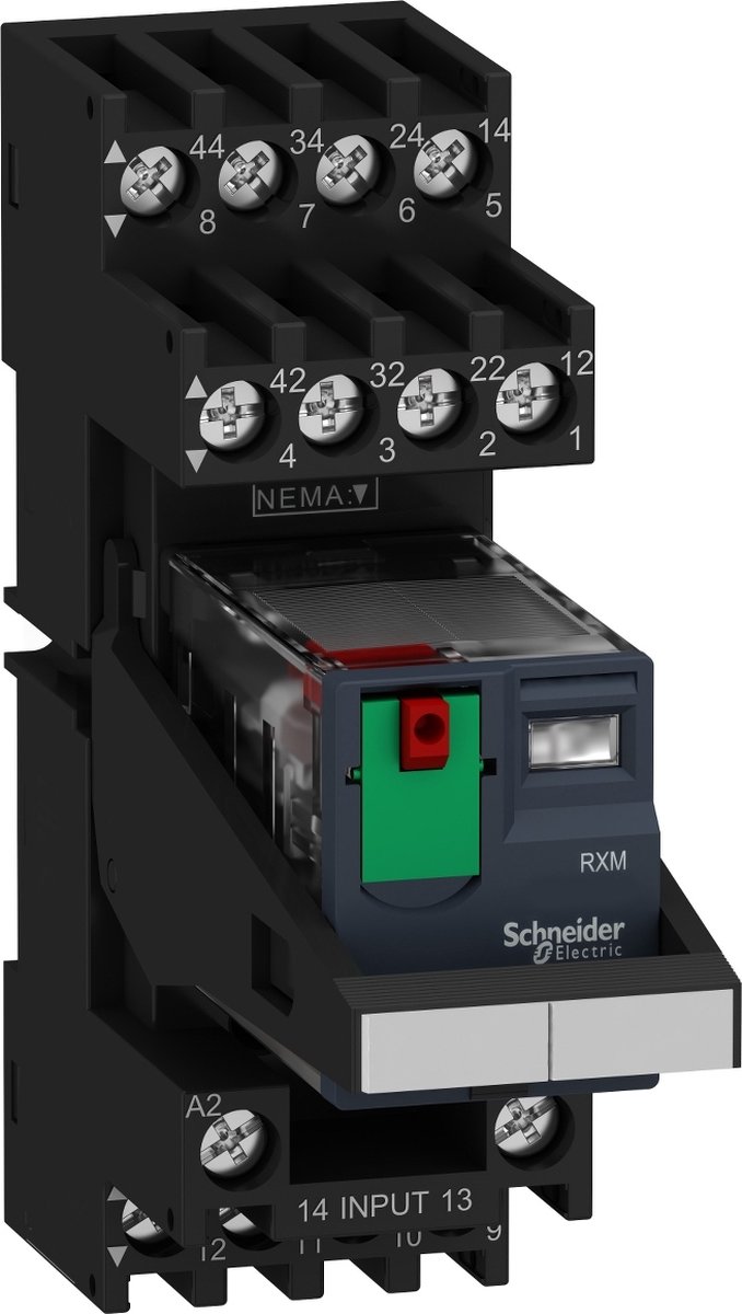 Relais miniature pour profilé Schneider Electric RXM4AB1P7PVM 4 inverseurs (RT) 230 V/AC 30 pc(s)