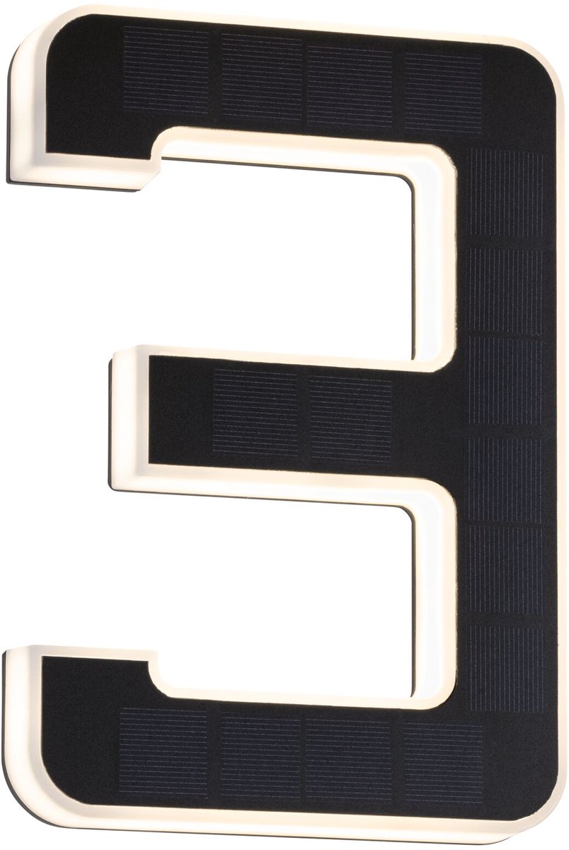 Paulmann 79844 4000870798447 Eclairage solaire pour numéro de maison CEE: A (A - G) 0.20 W blanc chaud noir